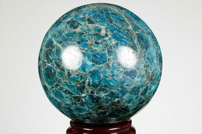 Bright Blue Apatite Sphere - Madagascar #191365